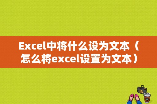 Excel中将什么设为文本（怎么将excel设置为文本）