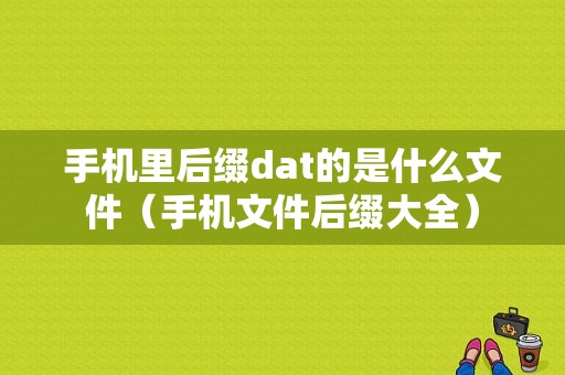 手机里后缀dat的是什么文件（手机文件后缀大全）