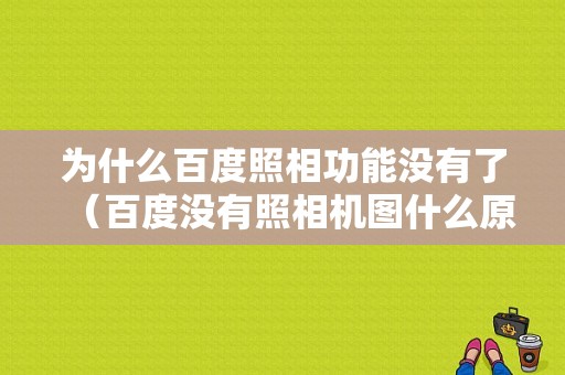 为什么百度照相功能没有了（百度没有照相机图什么原因）