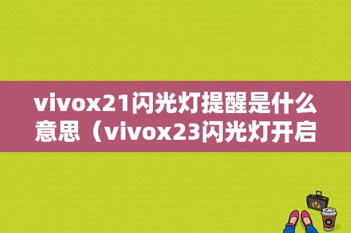 vivox21闪光灯提醒是什么意思（vivox23闪光灯开启了怎么不闪烁呢?）
