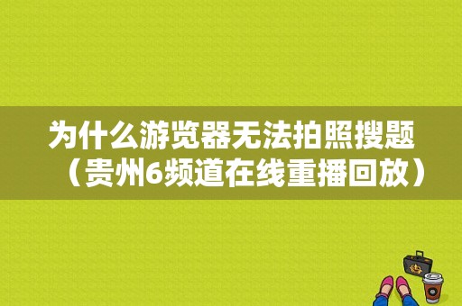 为什么游览器无法拍照搜题（贵州6频道在线重播回放）