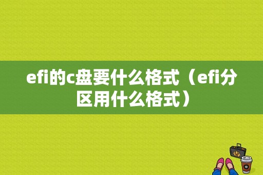 efi的c盘要什么格式（efi分区用什么格式）