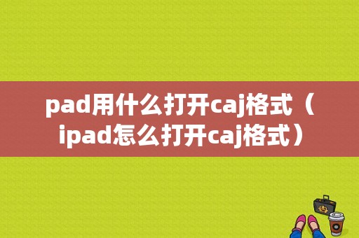 pad用什么打开caj格式（ipad怎么打开caj格式）