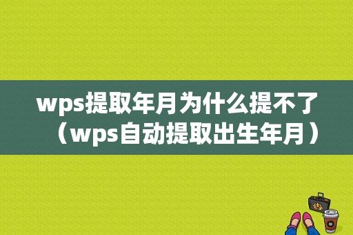 wps提取年月为什么提不了（wps自动提取出生年月）