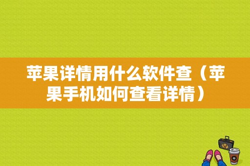 苹果详情用什么软件查（苹果手机如何查看详情）