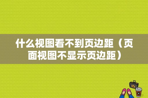 什么视图看不到页边距（页面视图不显示页边距）