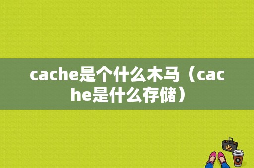 cache是个什么木马（cache是什么存储）