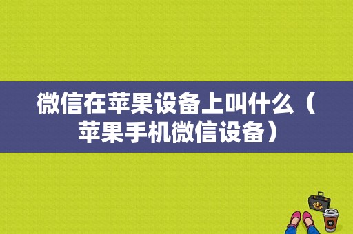 微信在苹果设备上叫什么（苹果手机微信设备）