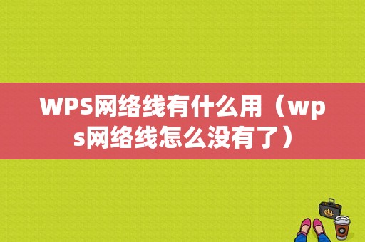 WPS网络线有什么用（wps网络线怎么没有了）