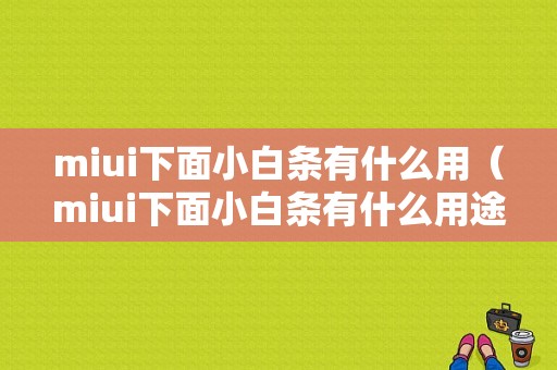 miui下面小白条有什么用（miui下面小白条有什么用途）