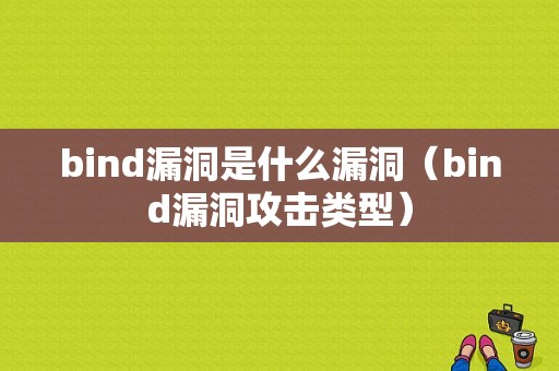 bind漏洞是什么漏洞（bind漏洞攻击类型）