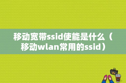 移动宽带ssid使能是什么（移动wlan常用的ssid）