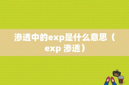 渗透中的exp是什么意思（exp 渗透）