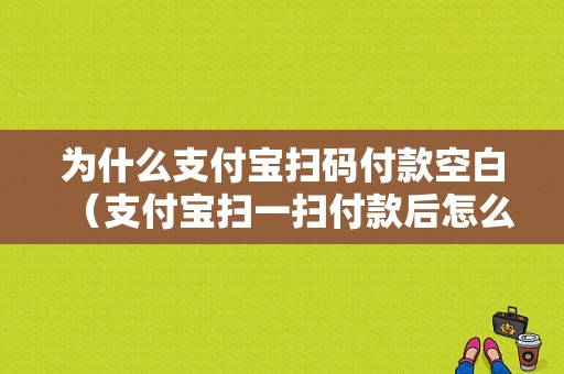 为什么支付宝扫码付款空白（支付宝扫一扫付款后怎么没有付款显示）