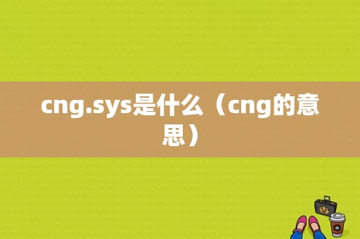 cng.sys是什么（cng的意思）