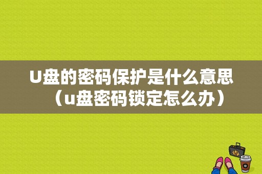 U盘的密码保护是什么意思（u盘密码锁定怎么办）