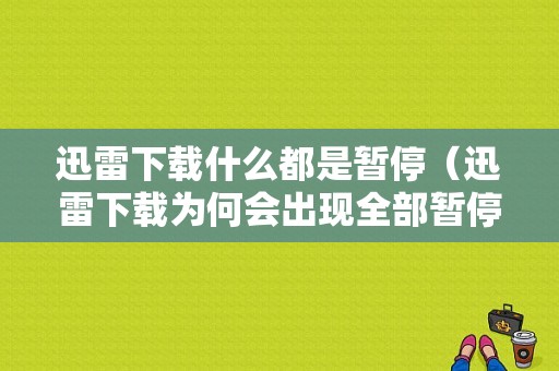 迅雷下载什么都是暂停（迅雷下载为何会出现全部暂停）