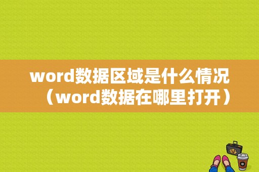 word数据区域是什么情况（word数据在哪里打开）