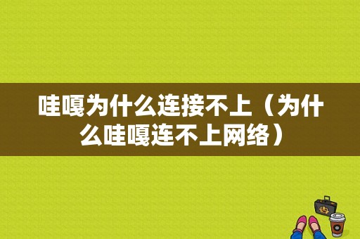 哇嘎为什么连接不上（为什么哇嘎连不上网络）