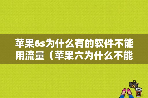 苹果6s为什么有的软件不能用流量（苹果六为什么不能用流量下载软件）