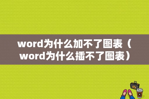 word为什么加不了图表（word为什么插不了图表）