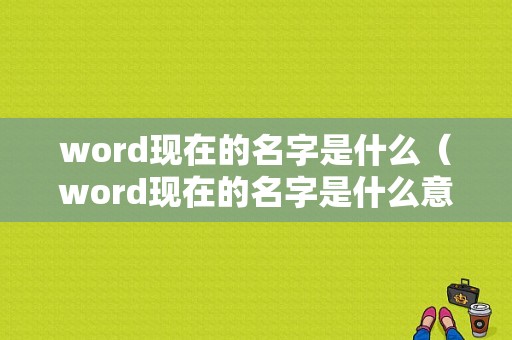 word现在的名字是什么（word现在的名字是什么意思）