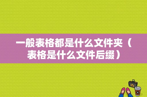 一般表格都是什么文件夹（表格是什么文件后缀）