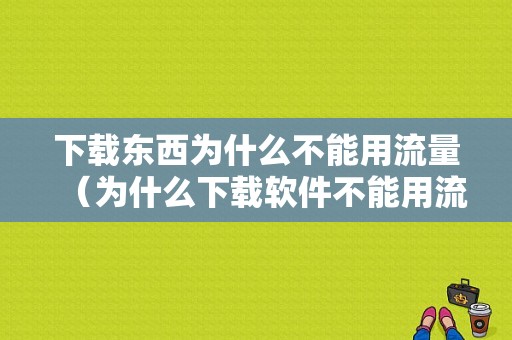 下载东西为什么不能用流量（为什么下载软件不能用流量下载）