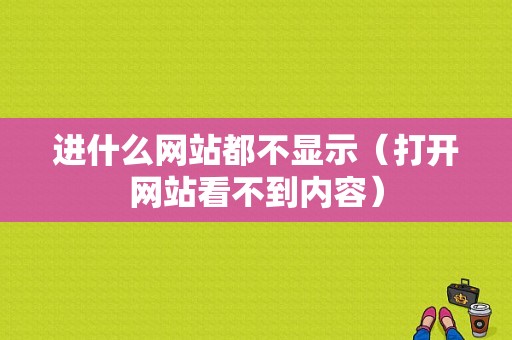 进什么网站都不显示（打开网站看不到内容）