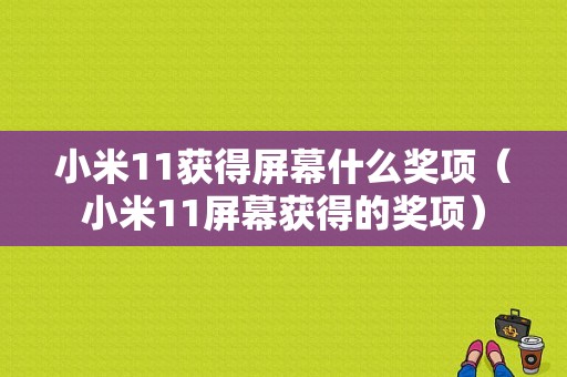 小米11获得屏幕什么奖项（小米11屏幕获得的奖项）