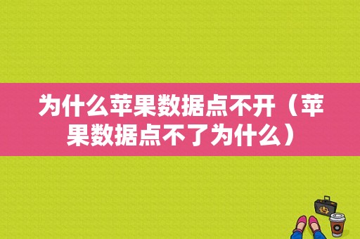 为什么苹果数据点不开（苹果数据点不了为什么）