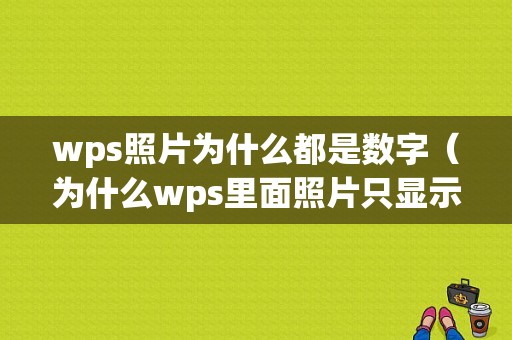 wps照片为什么都是数字（为什么wps里面照片只显示一行）