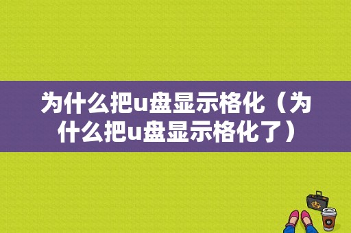 为什么把u盘显示格化（为什么把u盘显示格化了）