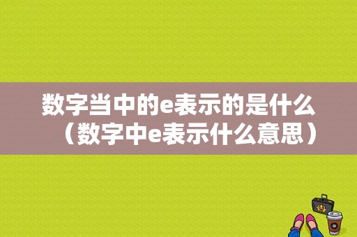 数字当中的e表示的是什么（数字中e表示什么意思）