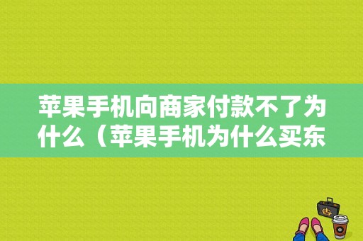 苹果手机向商家付款不了为什么（苹果手机为什么买东西付不了款）