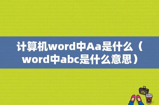 计算机word中Aa是什么（word中abc是什么意思）