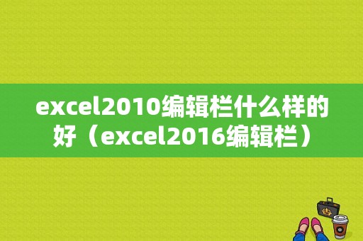 excel2010编辑栏什么样的好（excel2016编辑栏）