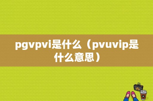 pgvpvi是什么（pvuvip是什么意思）