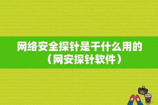 网络安全探针是干什么用的（网安探针软件）