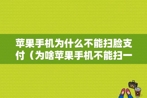 苹果手机为什么不能扫脸支付（为啥苹果手机不能扫一扫付钱）