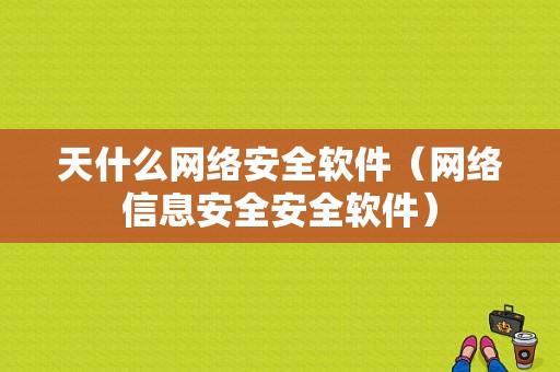 天什么网络安全软件（网络信息安全安全软件）