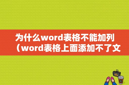 为什么word表格不能加列（word表格上面添加不了文字）