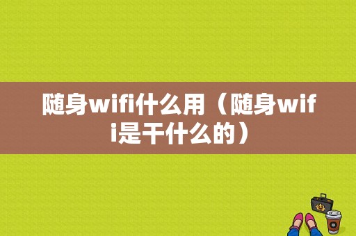 随身wifi什么用（随身wifi是干什么的）