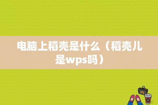 电脑上稻壳是什么（稻壳儿是wps吗）