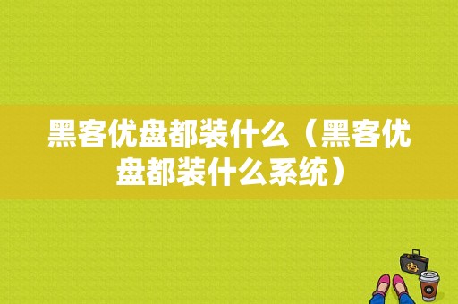 黑客优盘都装什么（黑客优盘都装什么系统）