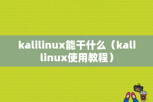 kalilinux能干什么（kalilinux使用教程）