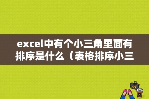 excel中有个小三角里面有排序是什么（表格排序小三角形）