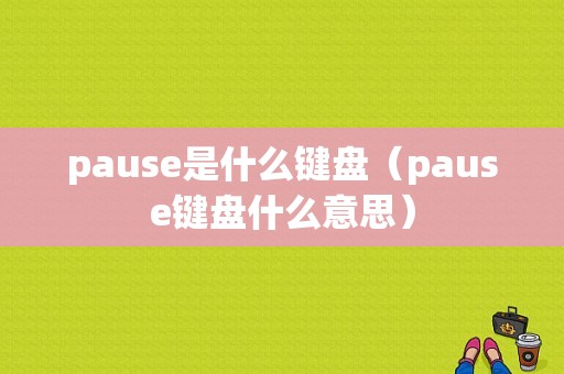 pause是什么键盘（pause键盘什么意思）