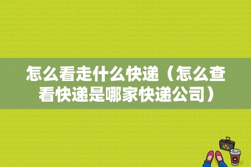 怎么看走什么快递（怎么查看快递是哪家快递公司）