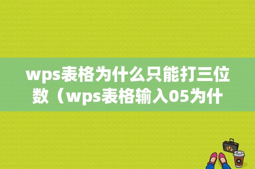 wps表格为什么只能打三位数（wps表格输入05为什么显示1）